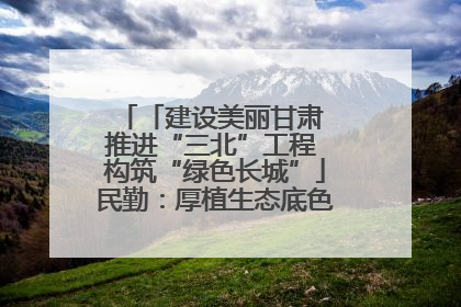 「建设美丽甘肃 推进“三北”工程 构筑“绿色长城”」民勤：厚植生态底色 筑牢绿色屏障