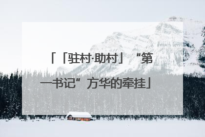 「驻村·助村」“第一书记”方华的牵挂