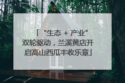 “生态 + 产业”双轮驱动，兰溪黄店开启高山西瓜丰收乐章