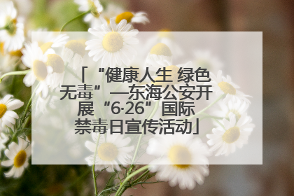 “健康人生 绿色无毒”—东海公安开展“6·26”国际禁毒日宣传活动