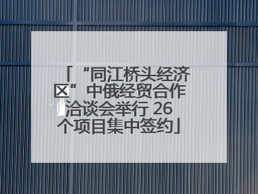 “同江桥头经济区”中俄经贸合作洽谈会举行 26个项目集中签约