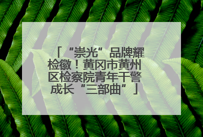 “崇光”品牌耀检徽！黄冈市黄州区检察院青年干警成长“三部曲”