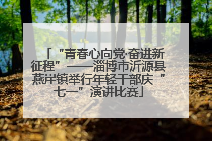 “青春心向党·奋进新征程”——淄博市沂源县燕崖镇举行年轻干部庆“七一”演讲比赛