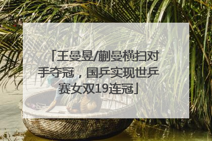 王曼昱/蒯曼横扫对手夺冠，国乒实现世乒赛女双19连冠