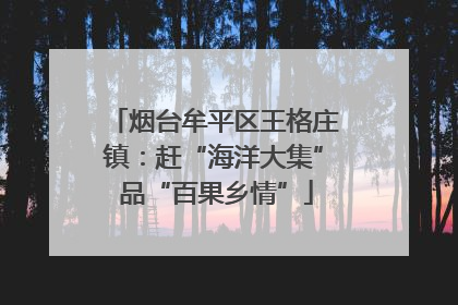 烟台牟平区王格庄镇：赶“海洋大集” 品“百果乡情”