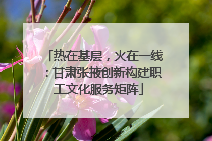 热在基层，火在一线：甘肃张掖创新构建职工文化服务矩阵