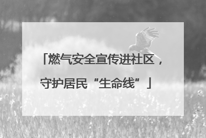 燃气安全宣传进社区，守护居民“生命线”