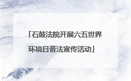 石鼓法院开展六五世界环境日普法宣传活动