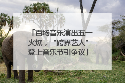 百场音乐演出五一火爆，“跨界艺人”登上音乐节引争议