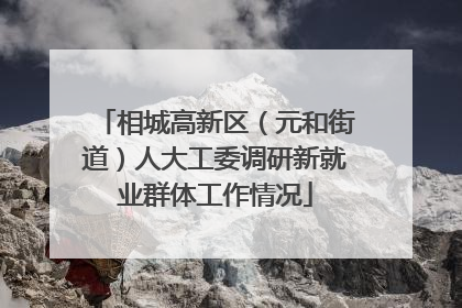 相城高新区（元和街道）人大工委调研新就业群体工作情况
