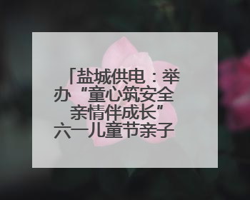 盐城供电：举办“童心筑安全 亲情伴成长”六一儿童节亲子活动