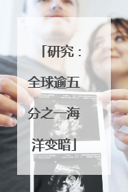 研究：全球逾五分之一海洋变暗
