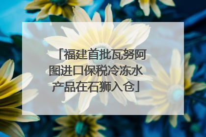 福建首批瓦努阿图进口保税冷冻水产品在石狮入仓