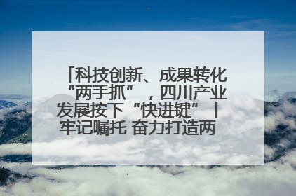 科技创新、成果转化“两手抓”，四川产业发展按下“快进键”丨牢记嘱托 奋力打造两高地两基地一屏障
