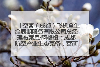 空客（成都）飞机全生命周期服务有限公司总经理布莱恩·阿格纽：成都航空产业生态完备，营商环境优势显著