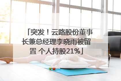突发！云路股份董事长兼总经理李晓雨被留置 个人持股21%