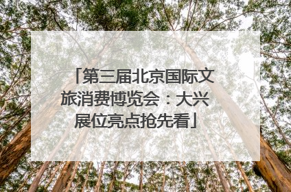 第三届北京国际文旅消费博览会：大兴展位亮点抢先看