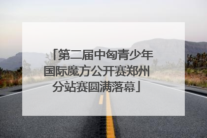 第二届中匈青少年国际魔方公开赛郑州分站赛圆满落幕