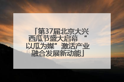 第37届北京大兴西瓜节盛大启幕 “以瓜为媒”激活产业融合发展新动能