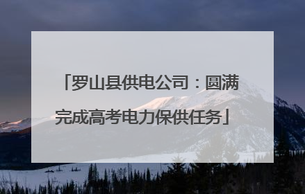 罗山县供电公司：圆满完成高考电力保供任务