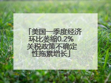美国一季度经济环比萎缩0.2% 关税政策不确定性拖累增长