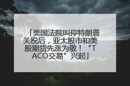 美国法院叫停特朗普关税后，亚太股市和美股期货先涨为敬！“TACO交易”兴起