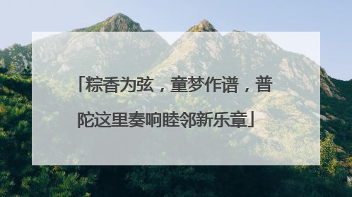粽香为弦，童梦作谱，普陀这里奏响睦邻新乐章
