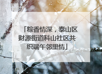 粽香情深，泰山区财源街道科山社区共织端午邻里情