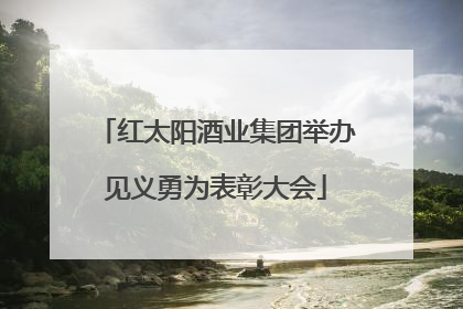 红太阳酒业集团举办见义勇为表彰大会