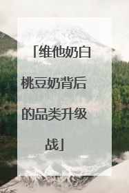 维他奶白桃豆奶背后的品类升级战