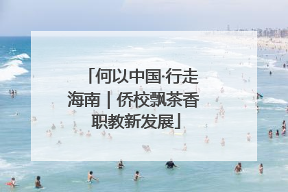 何以中国·行走海南｜侨校飘茶香 职教新发展