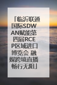 临沂联通国际SDWAN赋能第四届RCEP区域进口博览会 融媒跨境直播畅行无阻