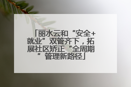 丽水云和“安全+就业”双管齐下，拓展社区矫正“全周期”管理新路径
