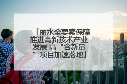 丽水全要素保障推进高新技术产业发展 高“含新量”项目加速落地