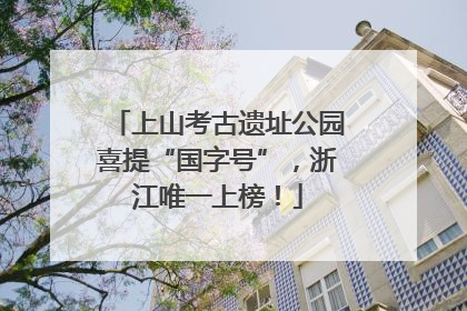 上山考古遗址公园喜提“国字号”，浙江唯一上榜！