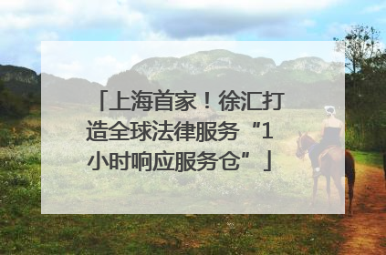 上海首家！徐汇打造全球法律服务“1小时响应服务仓”