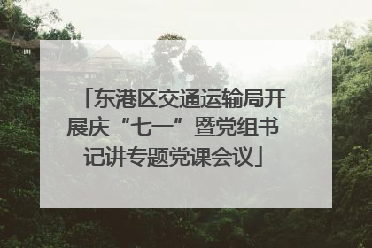 东港区交通运输局开展庆“七一”暨党组书记讲专题党课会议