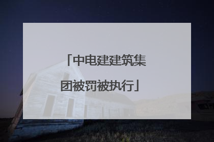 中电建建筑集团被罚被执行