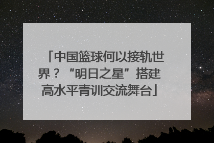 中国篮球何以接轨世界？“明日之星”搭建高水平青训交流舞台