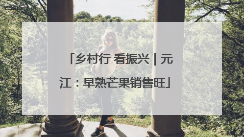 乡村行 看振兴｜元江：早熟芒果销售旺