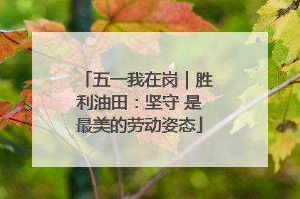 五一我在岗｜胜利油田：坚守 是最美的劳动姿态