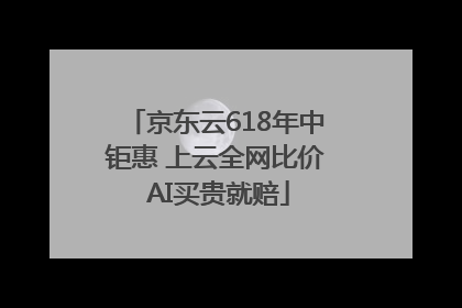 京东云618年中钜惠 上云全网比价 AI买贵就赔