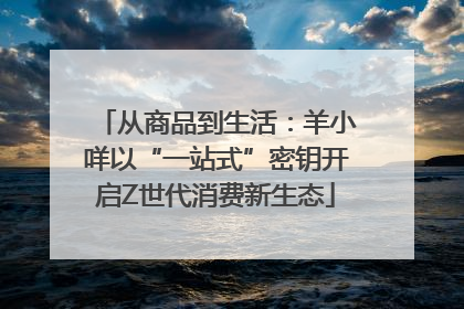 从商品到生活：羊小咩以“一站式”密钥开启Z世代消费新生态