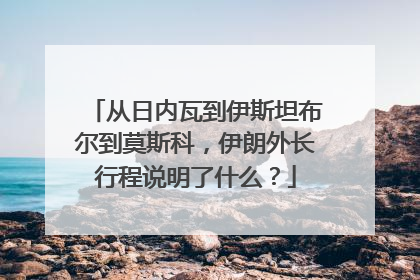 从日内瓦到伊斯坦布尔到莫斯科，伊朗外长行程说明了什么？