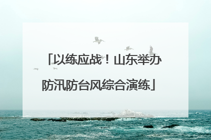 以练应战！山东举办防汛防台风综合演练