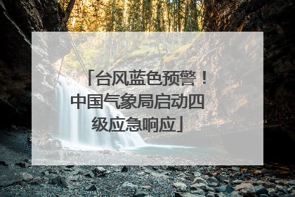 台风蓝色预警！中国气象局启动四级应急响应