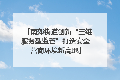 南郊街道创新“三维服务型监管”打造安全营商环境新高地