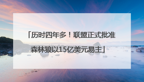 历时四年多！联盟正式批准森林狼以15亿美元易主