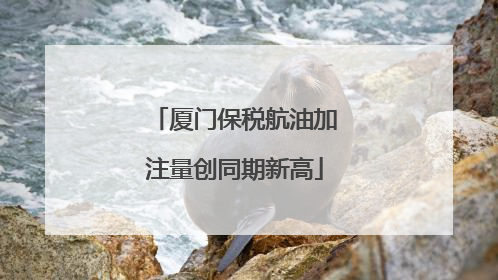 厦门保税航油加注量创同期新高