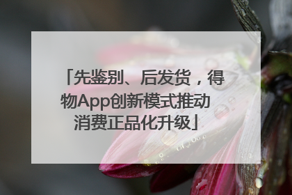先鉴别、后发货，得物App创新模式推动消费正品化升级